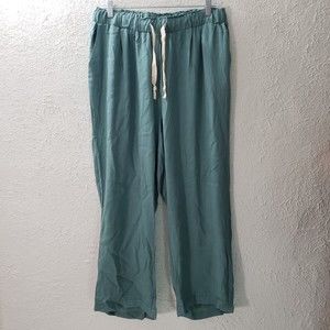 NWOT Amaryllis Sz 3X (fit like XL) Women's Teal Green Pants Loose Elastic Waist